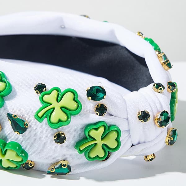 hårband för St. Patrick's Day, stylingverktyg vit 1 st (1-pack) Weiß 1 stück (1er Pack)