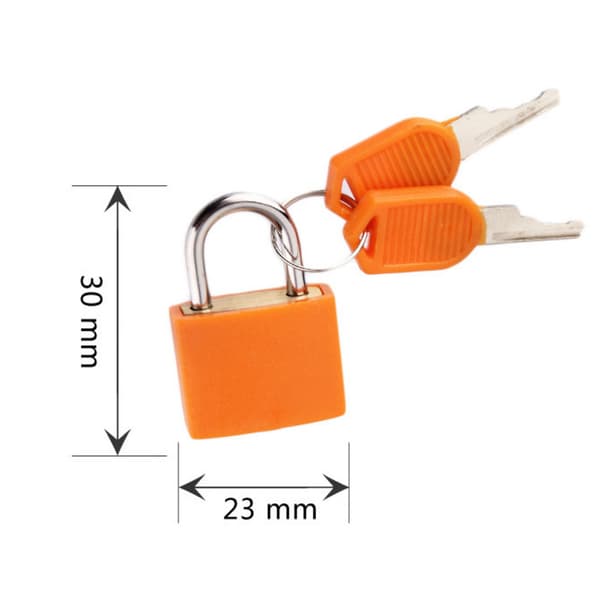 Suitcase padlock with keys Small suitcase lock for travel