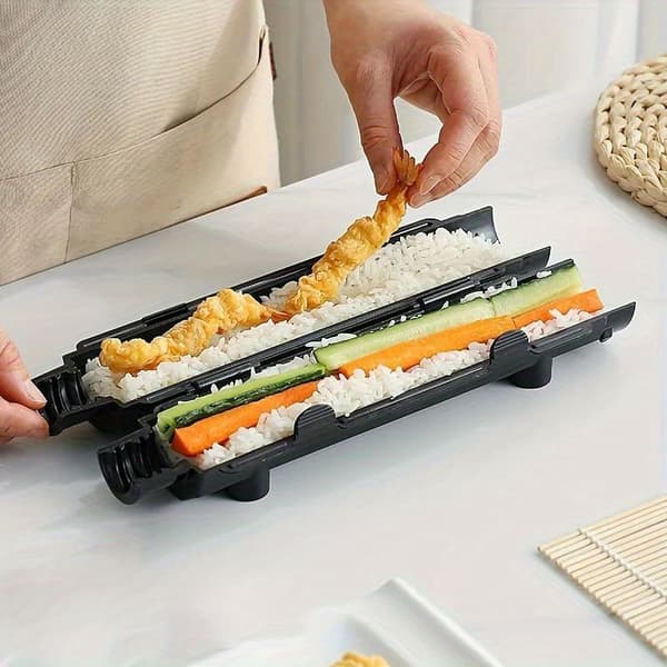 Rask Sushi Bazooka Japansk Rullet Risform, PP Material Vaskbar for Grønnsaker Kjø Tranparent white