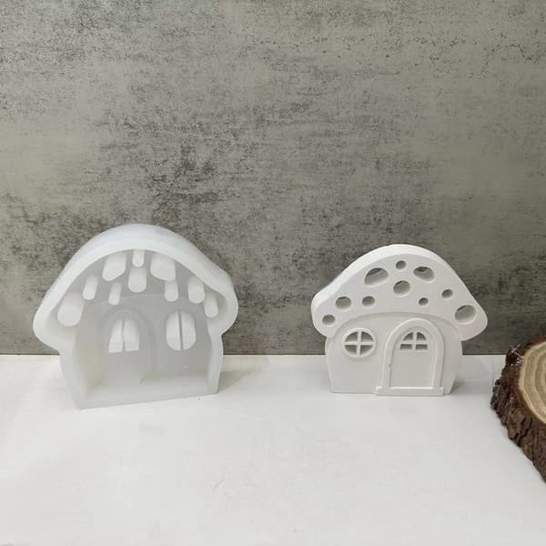 Sopphus Lysestake Silikonform 3D Hus Lagingsmateriale Gips