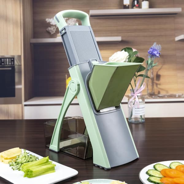 Upgraded Mandoline - 6-in-1 Adjustable Vegetable Slicer with Detachable Blades for the Kitchen