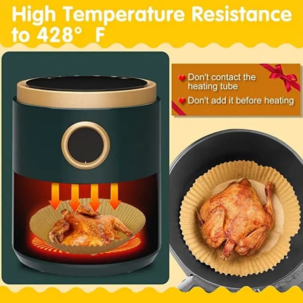 Non-stick papirformer for airfryer, 100 stk