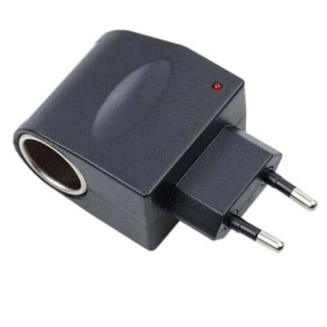 AC/DC-adapter, cigarettändaruttag, 220V till 12V, ny EU-modell