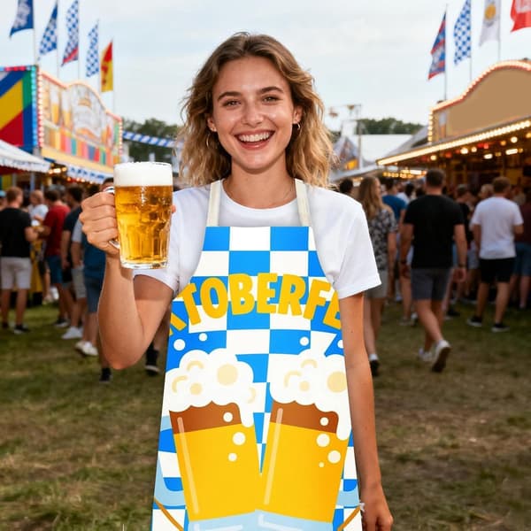 Oktoberfest-förkläde som andas och är justerbart Bierfest-partyförkläde 06 - 6