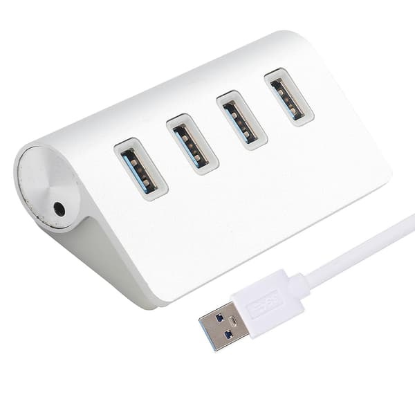 Aluminiumslegering 4-ports USB3.0 Hub Højhastighedscomputer/bærbar splitteradapter [DB]