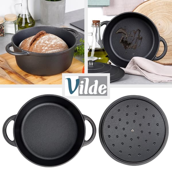 Cast Iron Pot with Lid, 22 cm, 2.6 L Capacity 1283