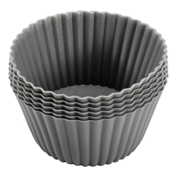 Muffinsform XL 6-pakning Silikon Cookie grå gray