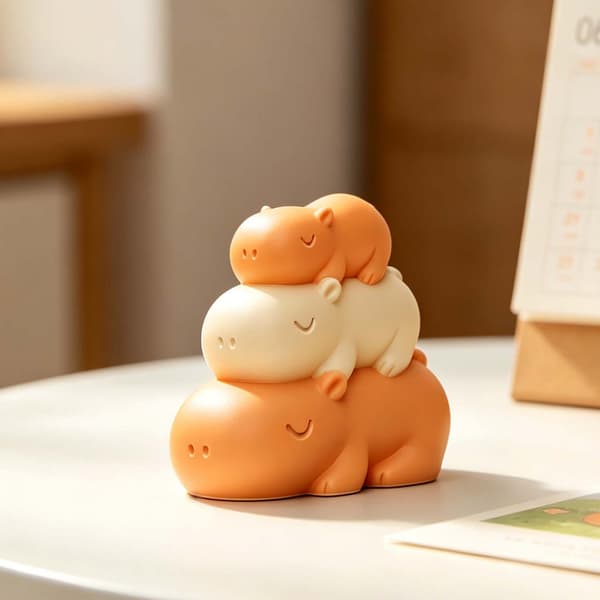 Dejlige Capybaras silikoneform til stearinlys, sæbe, håndværk og boligindretning