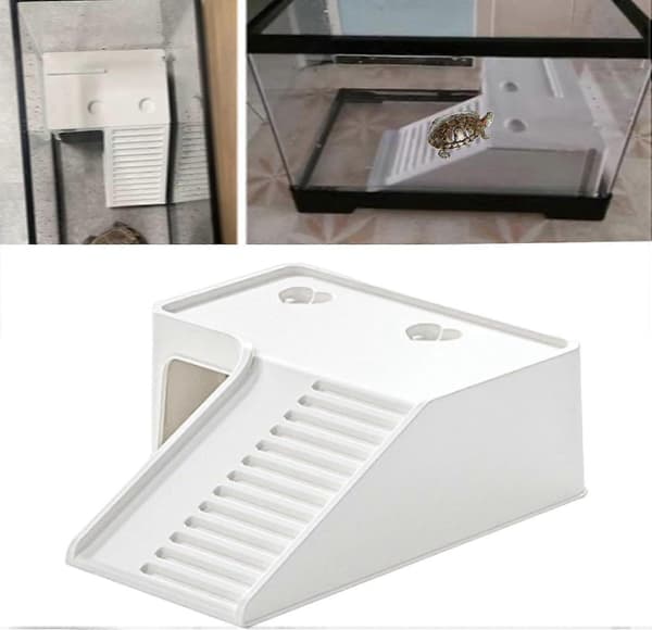 Large Turtle Platform with Ramp for Turtles and Aquatic Turtles, Climbing and Resting Terrace for Aquatic Pets [DB]