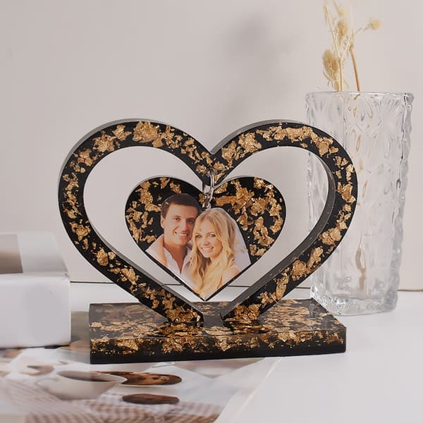 Fotoramme harpiksforme Valentinsdagsgave Hjerteformet billede Silikoneform