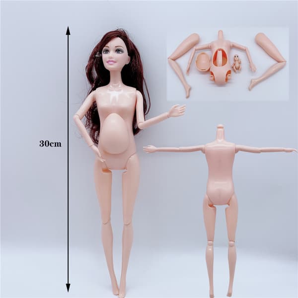 Gravid Barbie-dukke: Gravide kvinder har store maver, føder børn