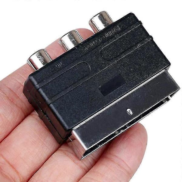 SCART-3RCA AV-sovitin, SCART-uros – RCA-naaras, SCART-signaali RCA-tuloon [Db]