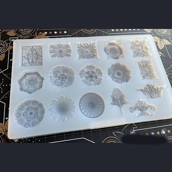 /EA/Silicone Molds with Embossed Floral Pattern for Home Decor and Jewelry Making