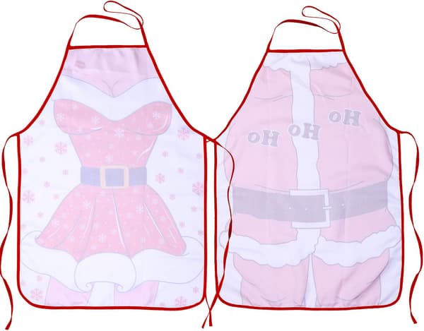 2 røde juleforklæder, anime kok køkkenforklæde koner sjove