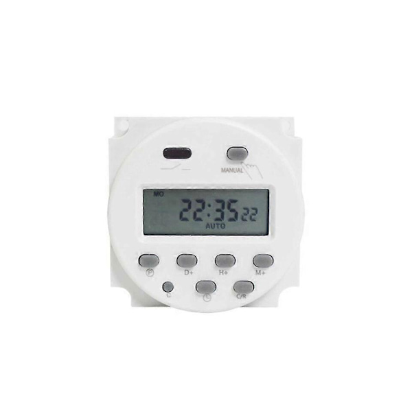 CN101A DC 12V 16A Digital LCD Programmable Timer Time Relay Switch White Yo