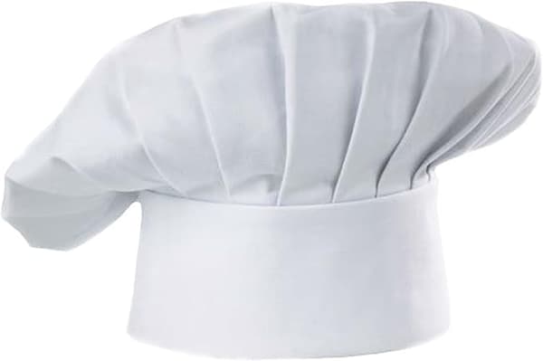 Kokkehattsett med 2-pakning, justerbar elastisk bakerkokkehatt for voksne