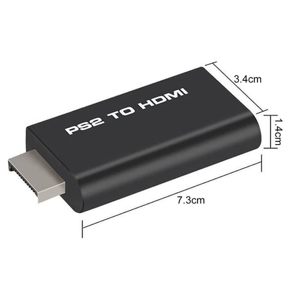 PS2 HDMI lyd- og videokonverteradapter PS2 til HDMI-konverteradapter med 3,5 mm