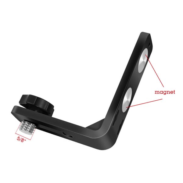 Magnetic L-shaped 1/4\" 5/8\" Wall Mount for Lottomr Level Adapter Thread