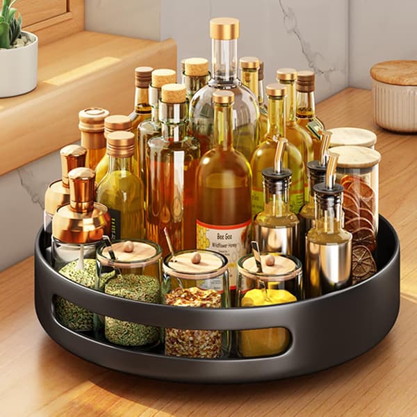 Rotating Spice Rack Organizer - 10 inch Steel Turntable for Kitchen Cabinet Storage [JUN]