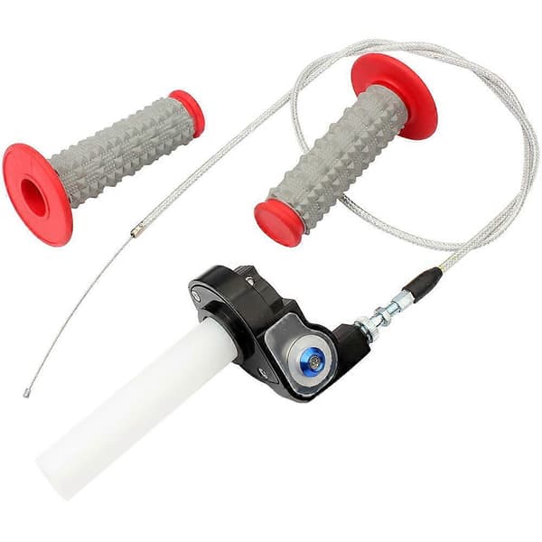 Motorcycle Throttle Grip Quick Twist Throttle with Throttle Cable for 7/8 Inch 22mm Handlebar