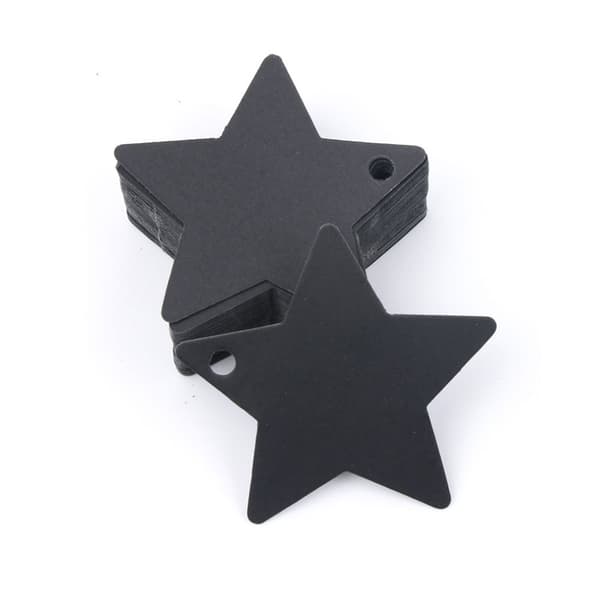 300 stjärnformade jul- och bröllopsetiketter, 6 x 6 cm