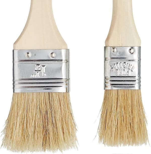 Bred pensel i tre for marinering/baking (2 stk), Brun