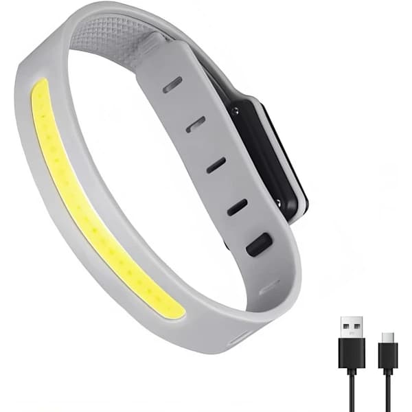Running light with reflective armband, 3 light modes, rechargeable for running, jogging, cycling, walking, compatible with darkness