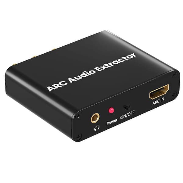HDMI ARC-adapter, med digital optisk TOSLINK SPDIF/koaksial og analog 3,5 mm, HD ARC til RC