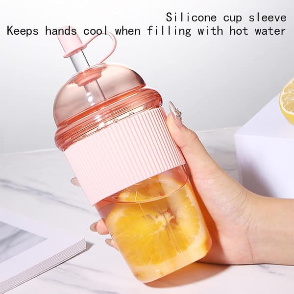 yleiset lasit pillillä 520 ml Ästhetik food pink - Rosa