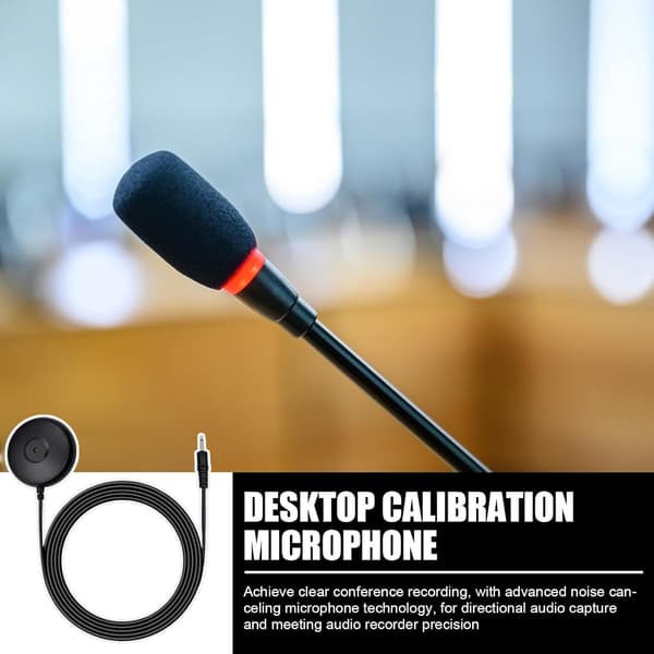 Computer Microphone for Desktop - Adjustable Desktop Microphone | Computer Accessories for Recording, Podcasting, Dictation, Meetings, Business, Creation