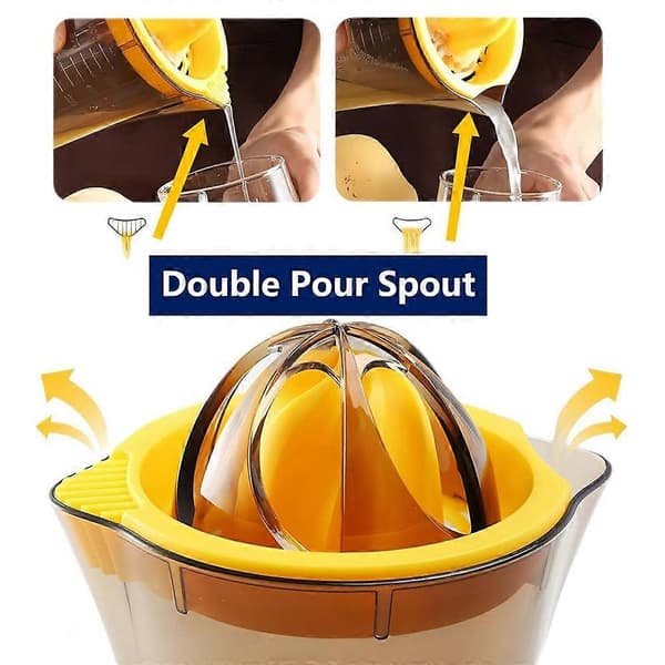 600ML Manual Plastic Juicer with Scale Fruit Press Orange Lemon Juicer Cup