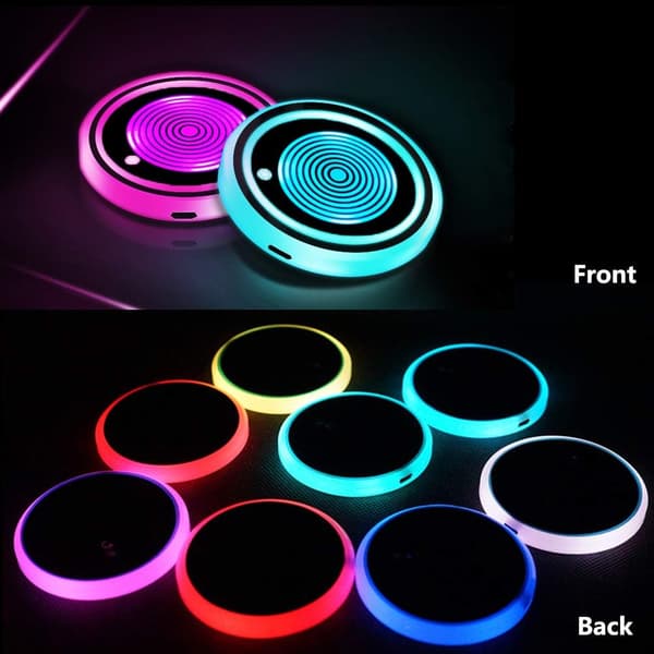 LED-mukiteline autoon, 7 väriä vaihtava, USB-latausmatto, vedenpitävä