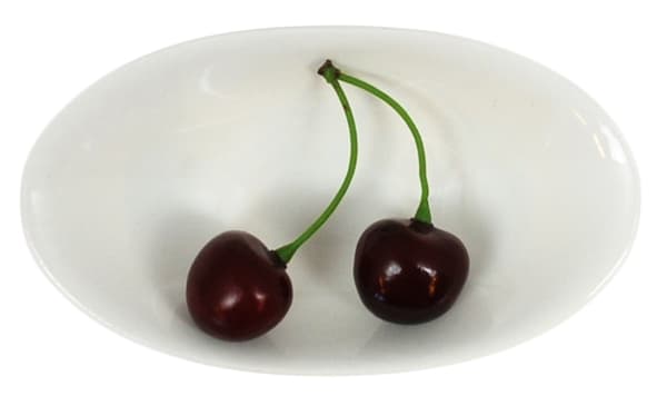 Mini Porcelænsskål - Oval Dyb - 12-pak Vit 1800