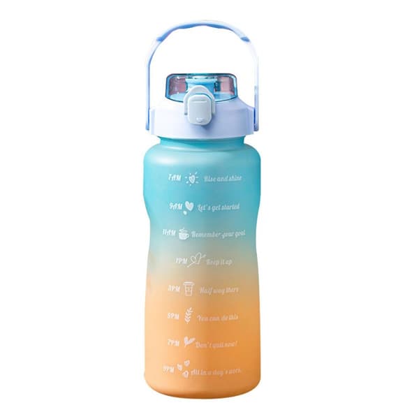 2000ml Gradient Time Scale Blue Sports Water Bottle KLB