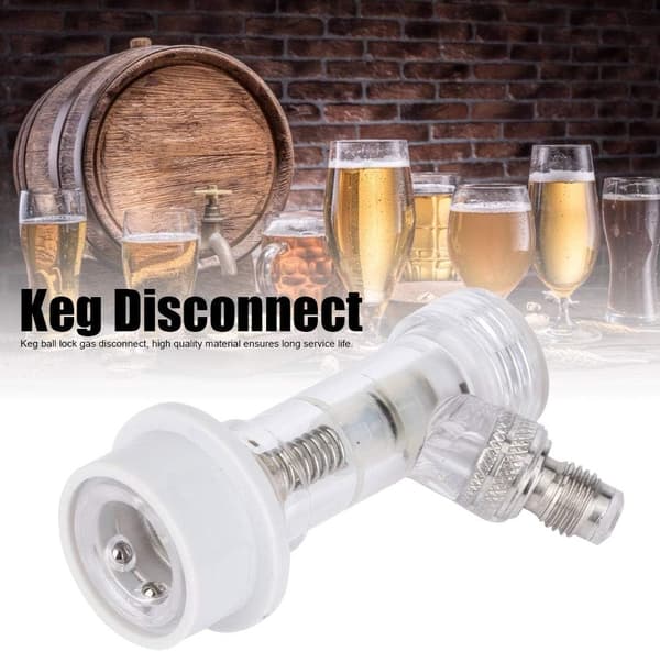 Klar Ball Lock Keg-koppling med inbyggd backventil för ölkeg