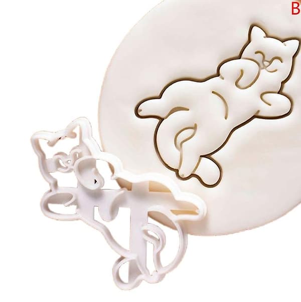 3 stk Kattekakeformer Kitty Butt Form DIY Kaker Kjeksform Stempel Bakverk Shytmv B B
