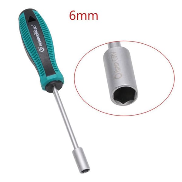Metallic Anti-Slip Handle Tool Wrench Nut Driver Socket Screwdriver Matches the image 12mm Matches the image 12mm