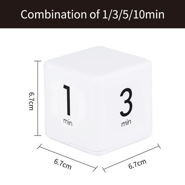 Digital timer nedtelling alarm 1 - 3 - 5 - 10 minutter Vit white