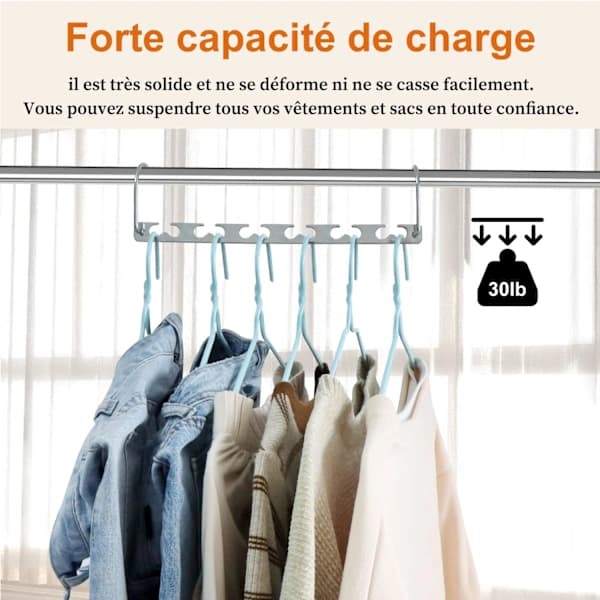 NA/Magic Hangers Space Saving Sturdy Metal Hanger Wardrobe Storage Space Saving Hangers 8-pack Cascade Hangers