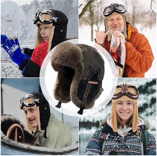 Trapperhue til kvinder med plysfor og vandtæt