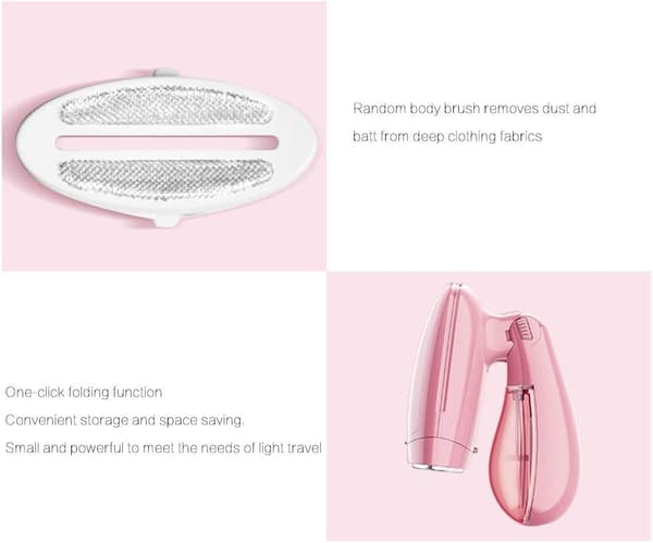 Handheld Garment Steamer Foldable Edition Portable Clothes Steamer Safe Fabric Steamer for Both Vertical & Horizontal Garment Handling