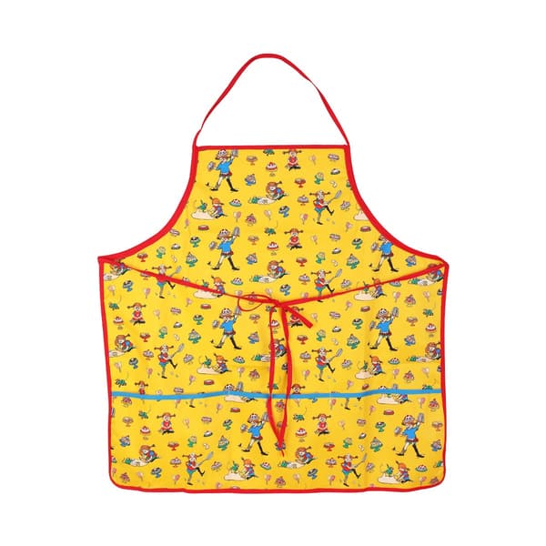 Pippi Langstrømpe forklæde Voksen 70x70cm Gul yellow
