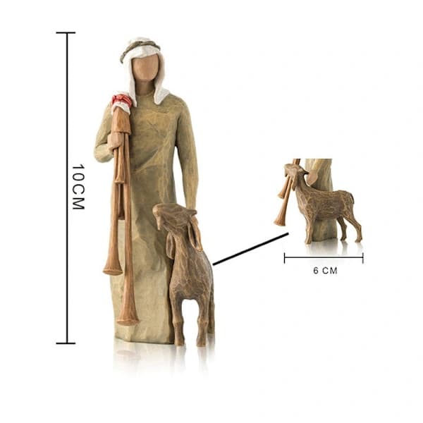1 stk. Willow Tree Julekrybbefigur Statue Håndmalet Dekoration Julegave Julepynt Ornament
