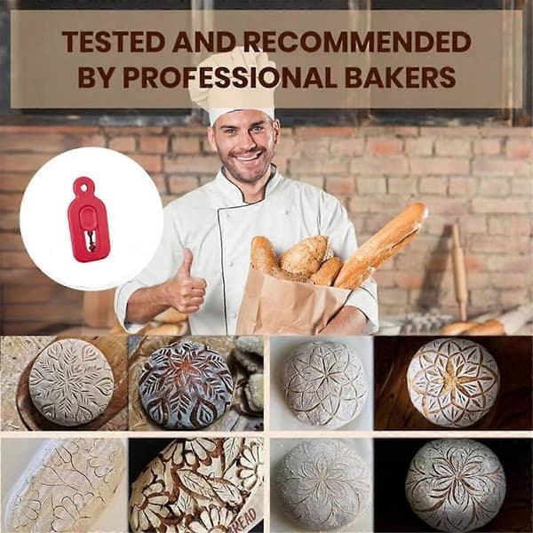 CreativeBread Skæreværktøj Dej Brød Bagning Prop Brødoverflader Tekstur Skæring til Bageri Sort