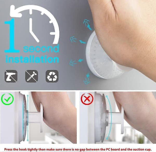 Suction Cup Hooks 2-pack, Vacuum Suction Cup Hooks Heavy Duty Bathroom Hanger, Suction Cup Hooks Round No Drilling Removable Traceless for Tile Door Glass Kitchen