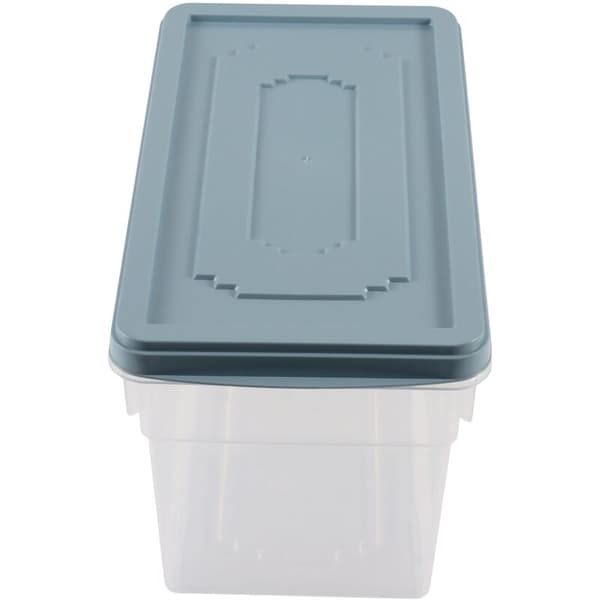 Household Kitchen Storage Box Fruit Vegetable Egg Refrigerator Storage Box Transparent Sealed Refrigerator Storage Box, Blue