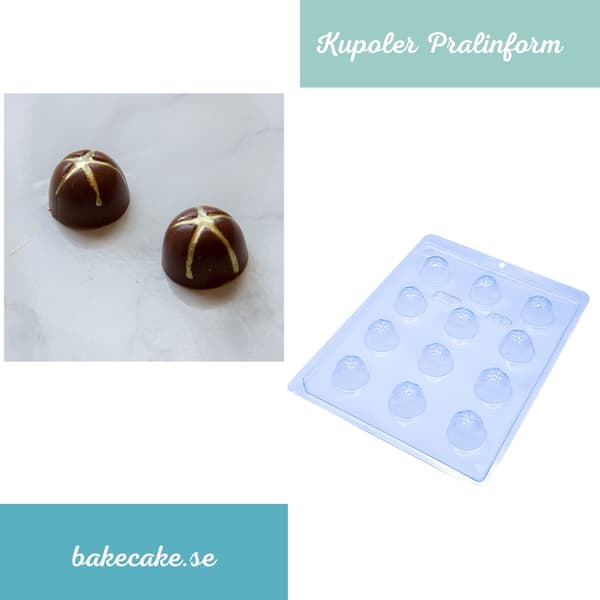 Pralineform Kuppel med Stjerne Chokoladeform - BWB 07