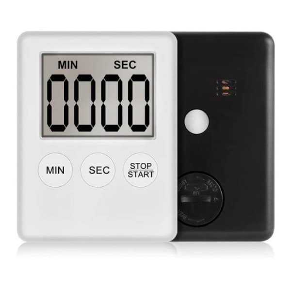 Digital Timer med Magnet - Kjøkkentimer Hvit