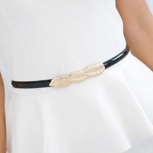 Elastisk tynt metallbelte med spenne for midjen 06 06 06