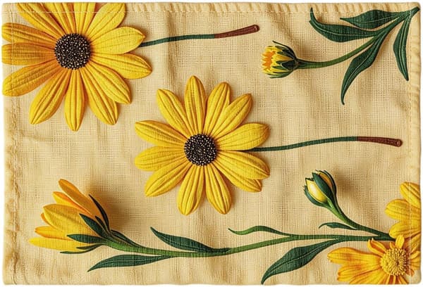 Kjøkkenhåndklær med blomstermønster 66 x 45,5 cm multifunksjonelle -